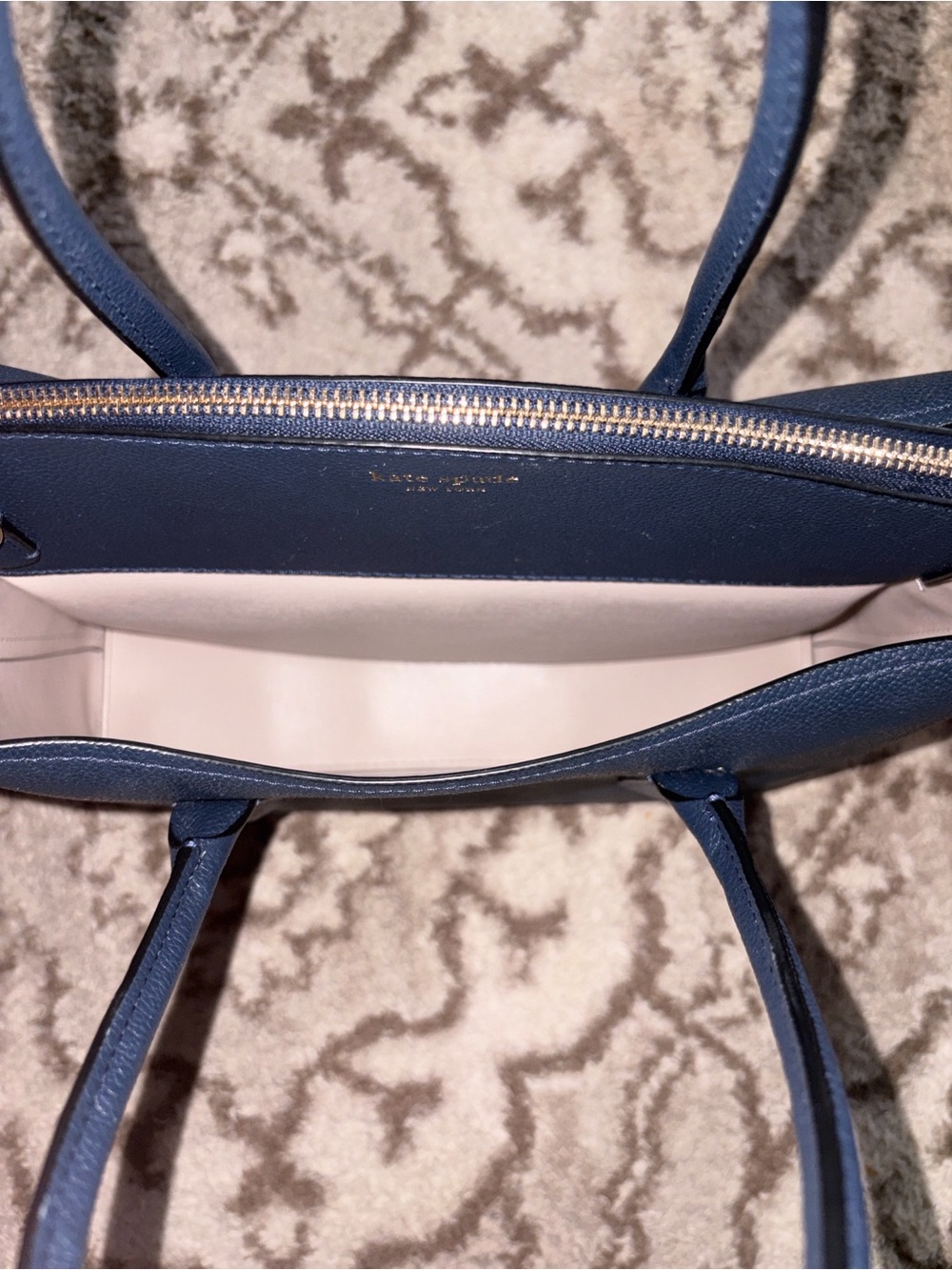 Kate Spade Large Margaux Satchel in Navy - Picture 7 of 8